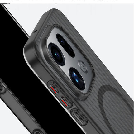 Kapa Wave Magnetic Frosted Grip Back Cover for Oppo Find X9 | [MagSafe Compatible] Wireless charging, Slim, Metal Buttons Matte Finish Back Case (Grey)