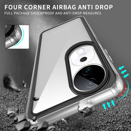 Kapa Warrior Acrylic Clear Back Cover For Vivo V31 Pro (5G) | Slim Shockproof [Military Grade Protection] Hybrid Bumper Case (Clear Sides) - Mobizang