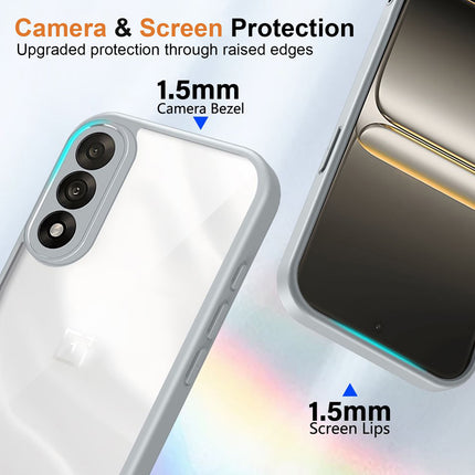 Kapa Hawkeye Clear Slim Tough Back Cover for OnePlus Nord 5 | Camera Lens Protector Anti Yellow Shockproof Clear Hybrid Case Cover (Grey Sides)