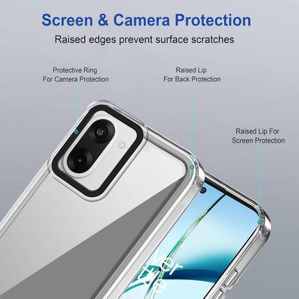 Kapa Warrior Acrylic Clear Back Cover For OnePlus Nord CE 5 | Slim Shockproof [Military Grade Protection] Hybrid Bumper Case (Clear Sides) - Mobizang