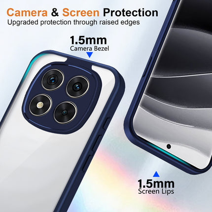 Kapa Hawkeye Clear Slim Tough Back Cover for Redmi Note 15 Pro 5G | Camera Lens Protector Anti Yellow Shockproof Clear Hybrid Case Cover (Blue)
