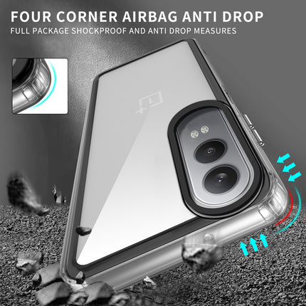 Kapa Warrior Acrylic Clear Back Cover For OnePlus Nord CE 4 Lite | Slim Shockproof [Military Grade Protection] Hybrid Bumper Case (Clear Sides) - Mobizang