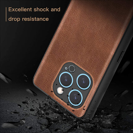 Kapa Tux Leather Back Cover for Apple iPhone 16 Pro Max | Slim Shockproof Camera Protection Bumper Case (Brown) - Mobizang