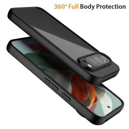 Kapa Hawkeye Clear Back Cover for Google Pixel 9 / Pixel 9 PRO | Camera Lens Protector Shockproof Slim Clear Case Cover (Black)