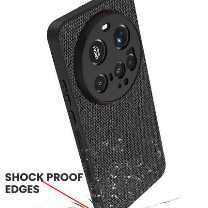 Kapa Soft Full Fabric Protective Back Case Cover for Xiaomi 15 Ultra | Shockproof Slim Hard Anti Slip Back Case (Black)