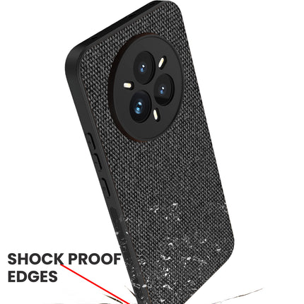 Kapa Soft Full Fabric Protective Back Case Cover for Realme 14 Pro 5G | Shockproof Slim Hard Anti Slip Back Case (Black) - Mobizang