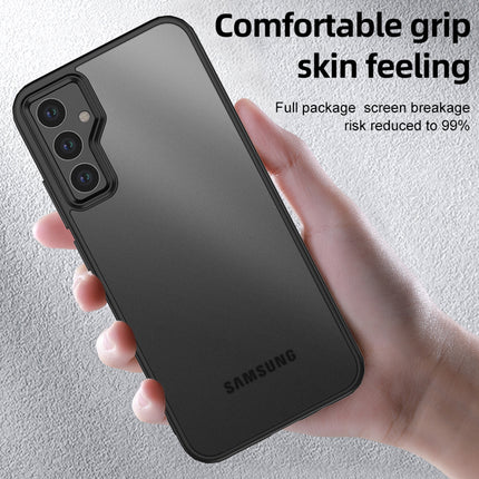 Kapa Shield Frosted Acrylic Back Shock Proof Case Cover for Samsung Galaxy A55 (5G) (Black)