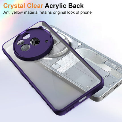 Kapa Hawkeye Clear Back Cover for Nothing Phone 3A Pro | Camera Lens Protector Shockproof Slim Clear Case Cover (Purple Sides) - Mobizang