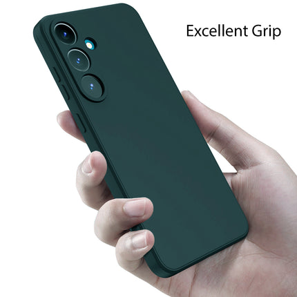 Kapa Matte Protective Lens Flexible Back Cover for Samsung Galaxy S25 | Slim Silicone with Soft Lining Shockproof Full Body Bumper Case (Black)