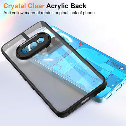 Kapa Hawkeye Clear Back Cover for Nothing Phone 3A 5G | Camera Lens Protector Shockproof Slim Clear Case Cover (Black Sides) - Mobizang