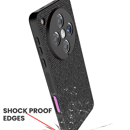 Kapa Soft Full Fabric Protective Back Case Cover for Oppo Find X8 Pro | Shockproof Slim Hard Anti Slip Back Case (Black) - Mobizang