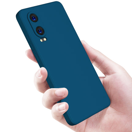 Kapa Matte Protective Lens Flexible Back Cover for OnePlus Nord CE 4 Lite | Slim Silicone with Soft Lining Shockproof Full Body Bumper Case (Blue) - Mobizang