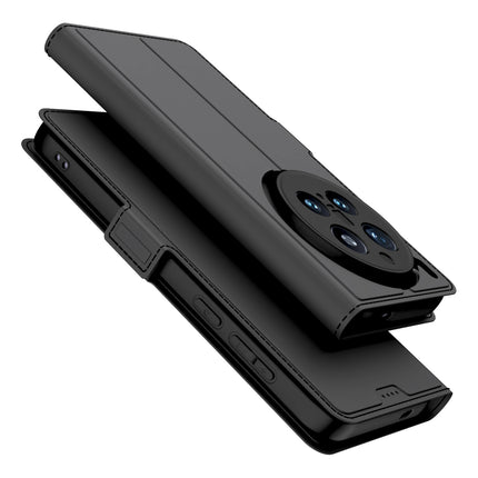 Kapa Noble Slim Magnetic Leather Flip Case Cover for Vivo X300 Pro 5G | Card Holder Stand Flip Wallet Case (Black)