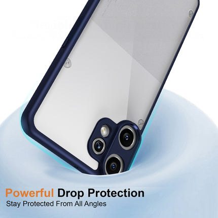 Kapa Hawkeye Clear Slim Tough Back Cover for CMF Phone 2 PRO | Camera Lens Protector Anti Yellow Shockproof Clear Hybrid Case Cover (Blue)