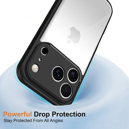 Kapa Hawkeye Clear Slim Tough Back Cover for Apple iPhone 17 Pro Max | Camera Lens Protector Anti Yellow Shockproof Clear Hybrid Case Cover (Black)