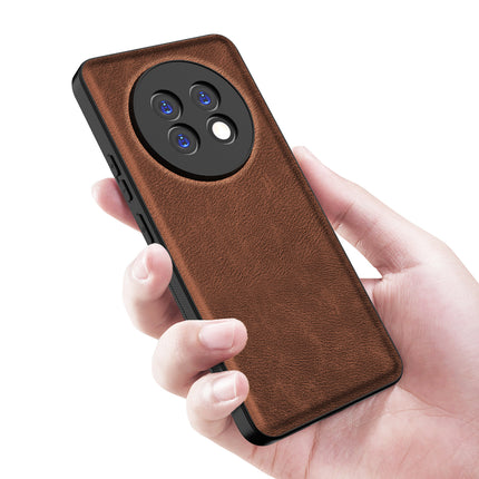 Kapa Tux Leather Back Cover for Realme 13 PRO / 13 PRO PLUS | Slim Shockproof Camera Protection Bumper Case (Brown) - Mobizang