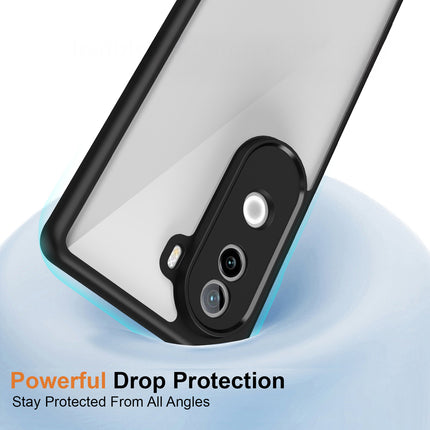 Kapa Hawkeye Clear Back Cover for Vivo V40E / iQOO Z9S | Camera Lens Protector Shockproof Slim Clear Case Cover (Black Sides)