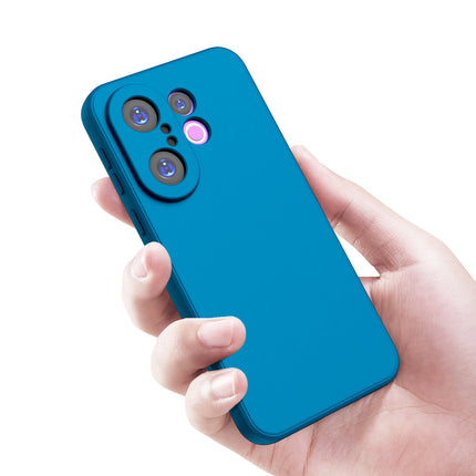 Kapa Matte Protective Lens Flexible Back Cover for Vivo X200 FE 5G | Slim Silicone with Soft Lining Shockproof Full Body Bumper Case (Blue)
