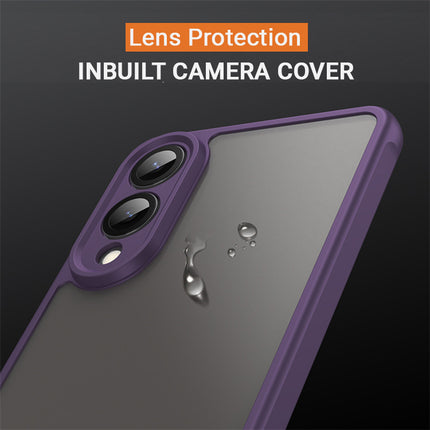 Kapa Shield Frosted Acrylic Back Cover for Samsung Galaxy S25 Edge| Hard Slim Inbuilt Camera Lens Cover Protection Shock Proof Bumper Case (Purple)