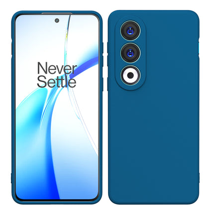 Kapa Matte Protective Lens Flexible Back Cover for OnePlus Nord CE 4 | Slim Silicone with Soft Lining Shockproof Full Body Bumper Case (Blue)