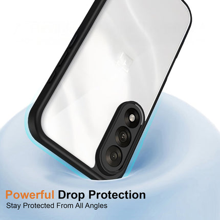 Kapa Hawkeye Clear Slim Tough Back Cover for OnePlus Nord 5 | Camera Lens Protector Anti Yellow Shockproof Clear Hybrid Case Cover (Black Sides)