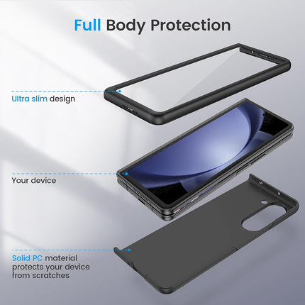 Kapa Ultra Thin Back Case for Samsung Galaxy Z Fold 7 | Full Body Protection Hard Back Cover, Black