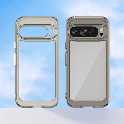 Kapa Unicorn Acrylic Clear Back Cover For Pixel 9 PRO | Slim Shockproof [Military Grade Protection] Hybrid Bumper Case (Grey Sides)