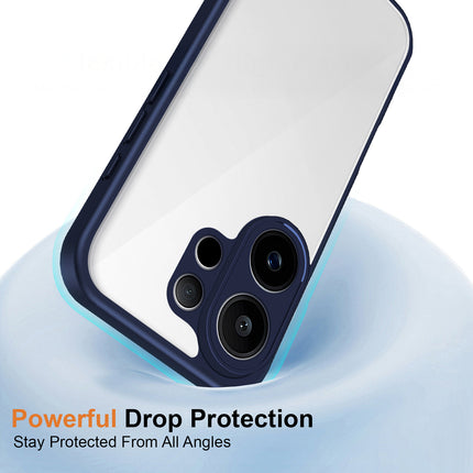 Kapa Hawkeye Clear Slim Tough Back Cover for Vivo V60 / V60e / Vivo T4 Pro 5G | Camera Lens Protector Anti Yellow Shockproof Clear Hybrid Case Cover (Blue Sides)
