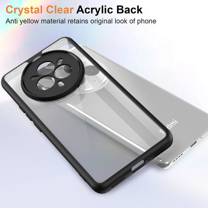 Kapa Hawkeye Clear Back Cover for Realme 14 Pro 5G | Camera Lens Protector Shockproof Slim Clear Case Cover (Black Sides)