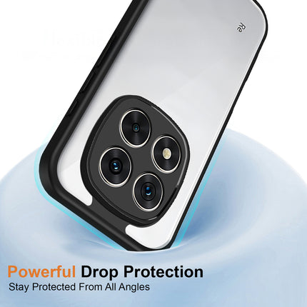 Kapa Hawkeye Clear Slim Tough Back Cover for Redmi Note 15 Pro 5G | Camera Lens Protector Anti Yellow Shockproof Clear Hybrid Case Cover (Black)