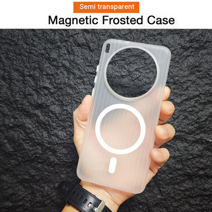 Kapa Wave Magnetic Frosted Grip Back Cover for Vivo X300 Pro 5G | [MagSafe Compatible] Wireless charging, Slim, Metal Buttons Matte Finish Back Case (White)