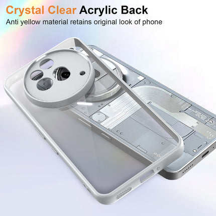 Kapa Hawkeye Clear Back Cover for Nothing Phone 3A Pro | Camera Lens Protector Shockproof Slim Clear Case Cover (Grey Sides)