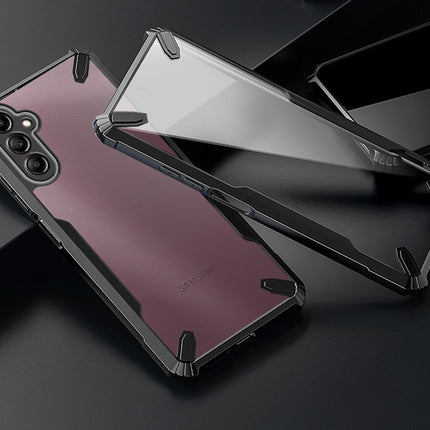 Kapa Bull Clear Back Cover for Samsung Galaxy A55 (5G) | [Military Grade Protection] Shock Proof Slim Hybrid Bumper Case (Black)