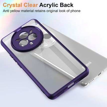 Kapa Hawkeye Clear Back Cover for Realme 14 Pro 5G | Camera Lens Protector Shockproof Slim Clear Case Cover (Purple Sides)