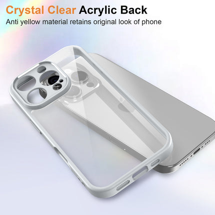 Kapa Hawkeye Clear Back Cover for Apple iPhone 16 Pro | Camera Lens Protector Shockproof Slim Clear Case Cover (Grey Sides) - Mobizang