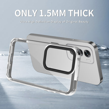 Kapa Warrior Acrylic Clear Back Cover For Oppo Reno 12 (5G) | Slim Shockproof [Military Grade Protection] Hybrid Bumper Case (Clear Sides)