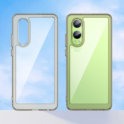 Kapa Unicorn Acrylic Clear Back Cover For OnePlus Nord CE 4 Lite | Slim Shockproof [Military Grade Protection] Hybrid Bumper Case (Grey Sides)