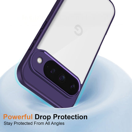 Kapa Hawkeye Clear Slim Tough Back Cover for Google Pixel 10 | Camera Lens Protector Anti Yellow Shockproof Clear Hybrid Case Cover (Purple)