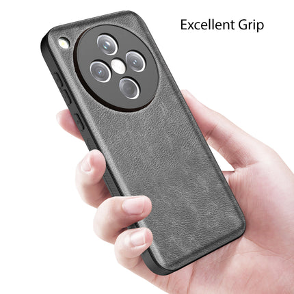 Kapa Tux Leather Back Cover for Oppo Find X8 | Slim Shockproof Camera Protection Bumper Case (Grey)