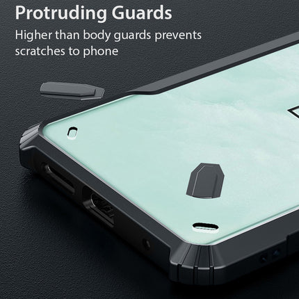 Kapa Bull Clear Back Cover for OnePlus Nord CE 4 | [Military Grade Protection] Shock Proof Slim Hybrid Bumper Case (Black)