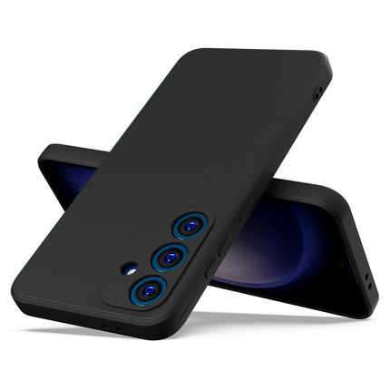 Kapa Matte Protective Lens Flexible Back Cover for Samsung Galaxy S24 FE | Slim Silicone with Soft Lining Shockproof Full Body Bumper Case (Black) - Mobizang