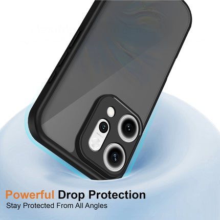 Kapa Smoked Hawkeye Matte Slim Tough Back Cover for Oppo Reno 14 5G | Camera Lens Protector Anti Yellow Shockproof Matte Hybrid Case Cover (Smoked Black)