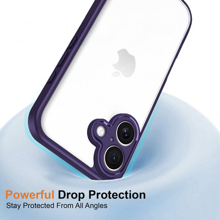 Kapa Hawkeye Clear Slim Tough Back Cover for Apple iPhone 17 | Camera Lens Protector Anti Yellow Shockproof Clear Hybrid Case Cover (Purple)