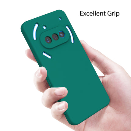 Kapa Matte Protective Lens Flexible Back Cover for Nothing Phone 3A 5G | Slim Silicone with Soft Lining Shockproof Full Body Bumper Case (Green)