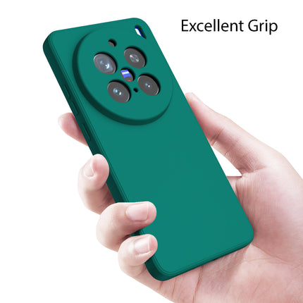 Kapa Matte Protective Lens Flexible Back Cover for Vivo X200 Pro (5G) | Slim Silicone with Soft Lining Shockproof Full Body Bumper Case (Green)