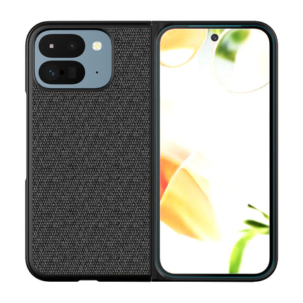Kapa Soft Full Fabric Protective Back Case Cover for Google Pixel 9 Pro Fold | Shockproof Slim Hard Anti Slip Back Case (Black)