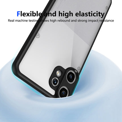 Kapa Hawkeye Clear Slim Tough Back Cover for CMF Phone 2 PRO | Camera Lens Protector Anti Yellow Shockproof Clear Hybrid Case Cover (Black) - Mobizang