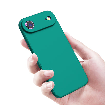 Kapa Matte Protective Lens Flexible Back Cover for Apple iPhone 17 Air | Slim Silicone with Soft Lining Shockproof Full Body Bumper Case (Green)