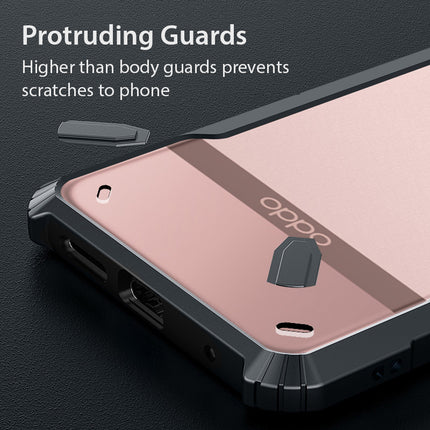 Kapa Bull Clear Back Cover for Oppo Reno 12 Pro (5G) | [Military Grade Protection] Shock Proof Slim Hybrid Bumper Case (Black)