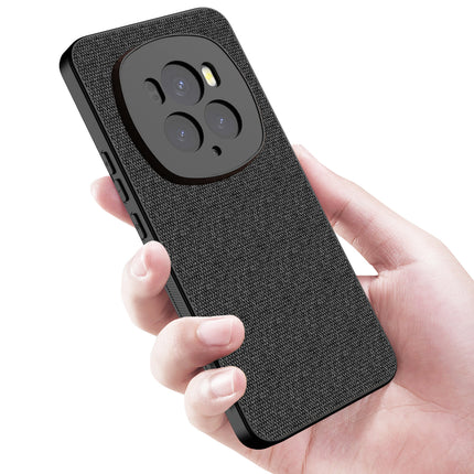 Kapa Soft Full Fabric Protective Back Case Cover for Honor Magic 6 PRO | Shockproof Slim Hard Anti Slip Back Case (Black)